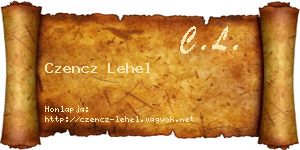 Czencz Lehel névjegykártya